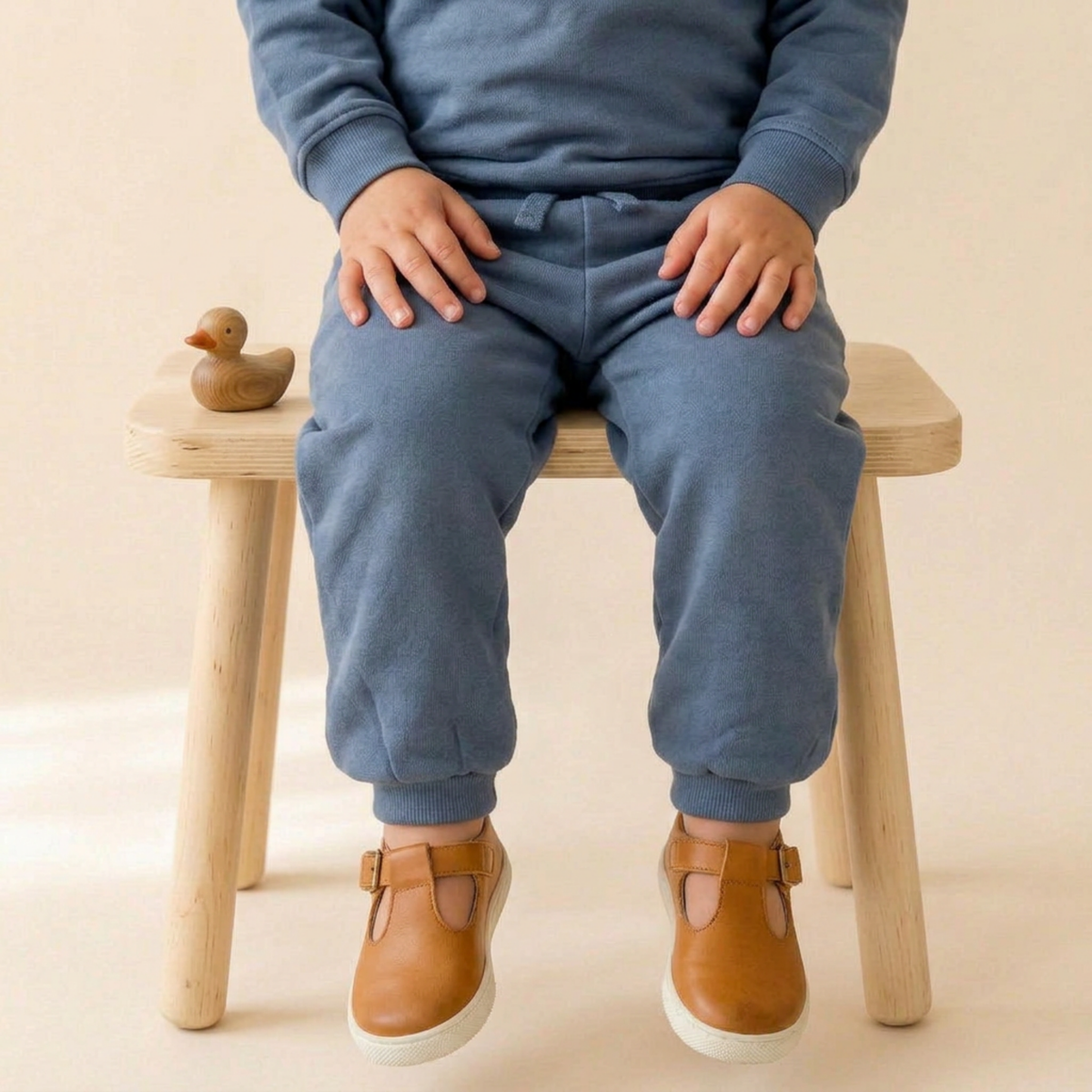 Organic Fleece Jogger Pants - Navy detail