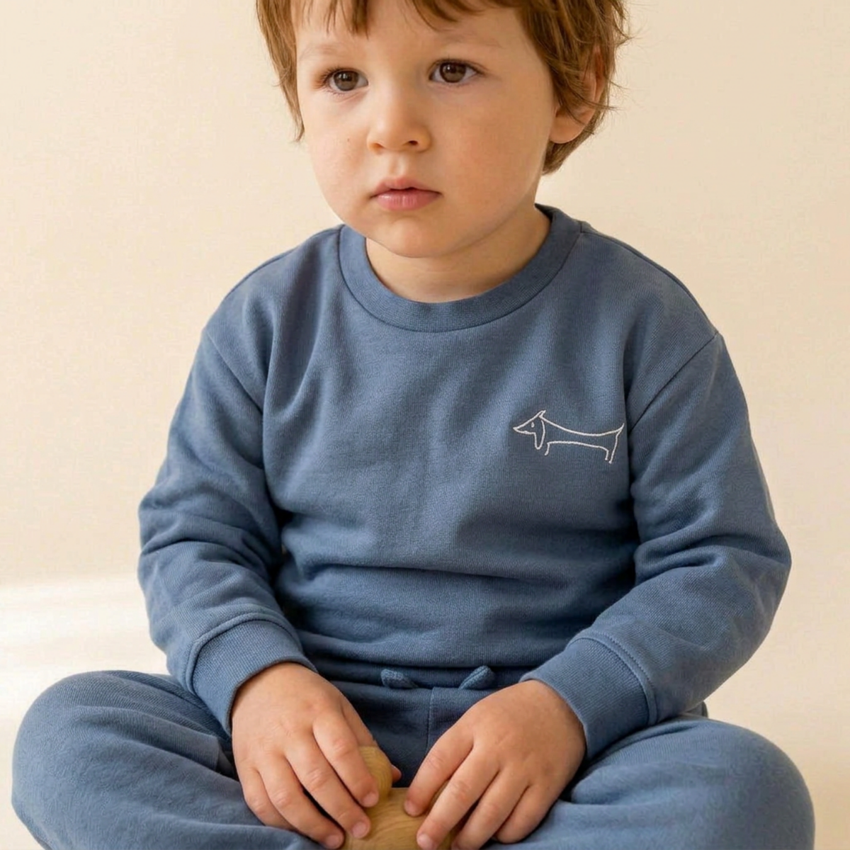 Organic Fleece Sweatshirt - Dachshund detail