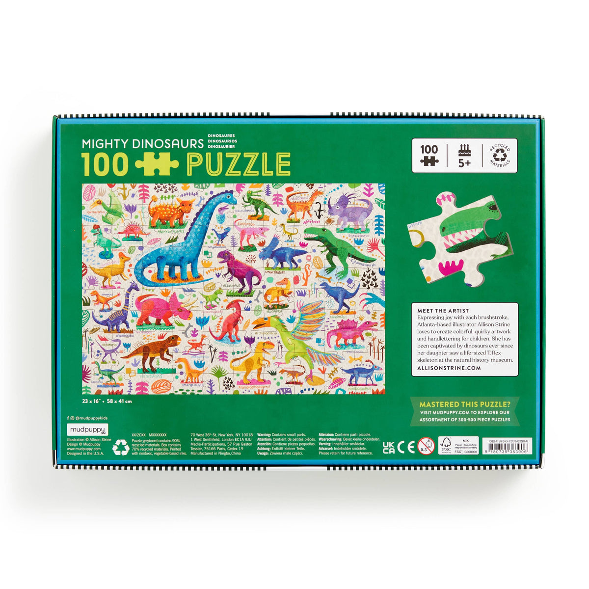 MIGHTY DINOSAURS 100 PIECE PUZZLE