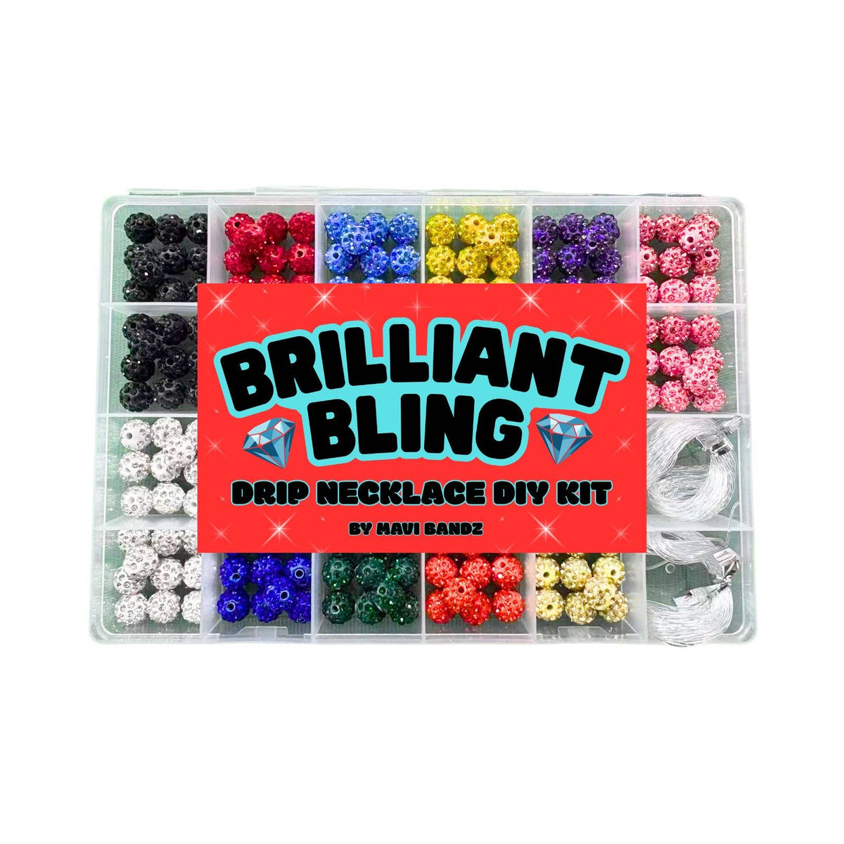 Bling Drip Baseball Necklace Craft Rhinestone Necklace Kit