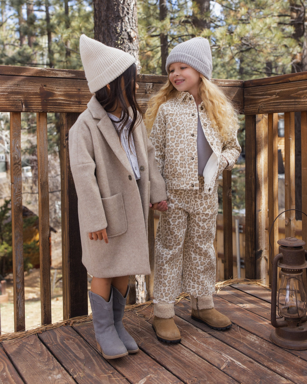 DENIM CHORE COAT || LEOPARD