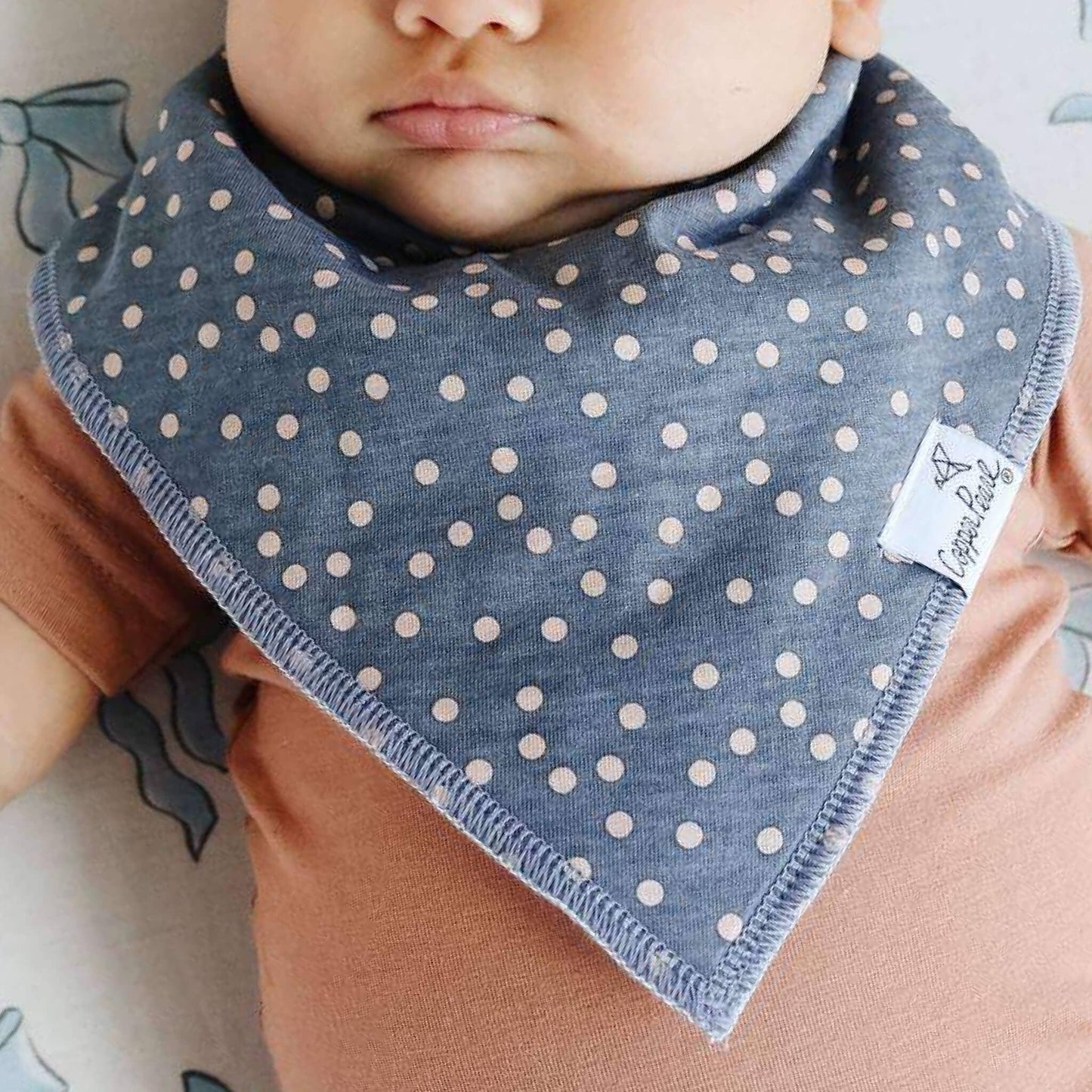 4 PACK BABY BANDANA BIBS || GEMMA IN TAN