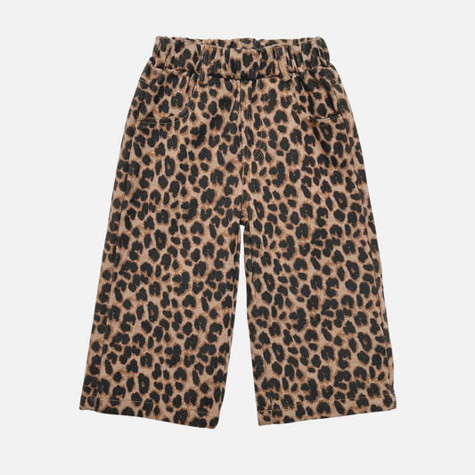 Leopard Wide Jeans
