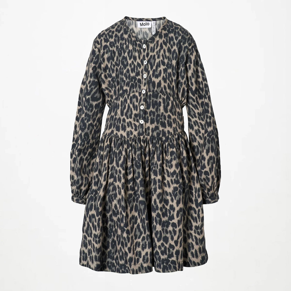 CARO LONG SLEEVE DRESS || BRUSHED LEO