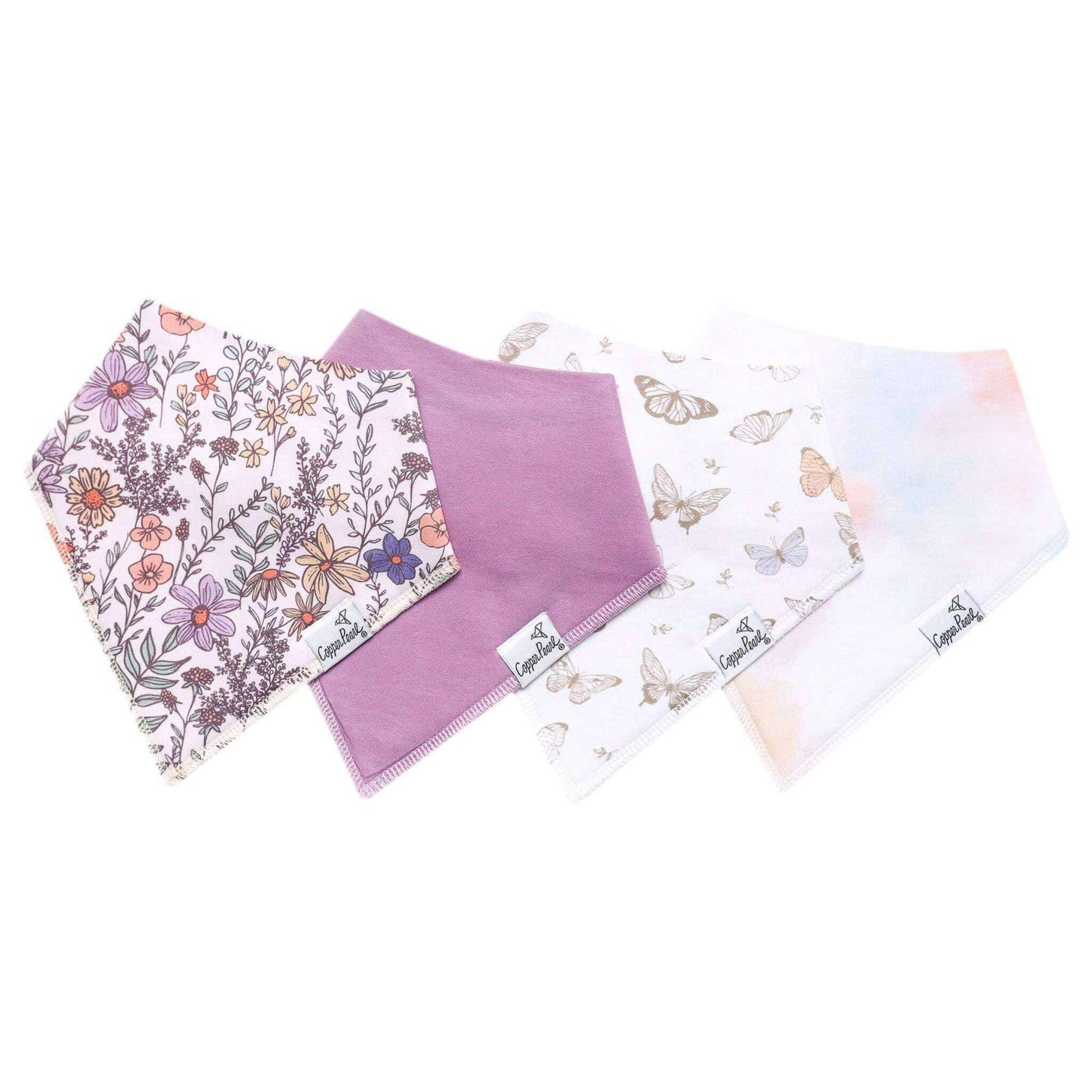 4 PACK BABY BANDANA BIBS || FLORA