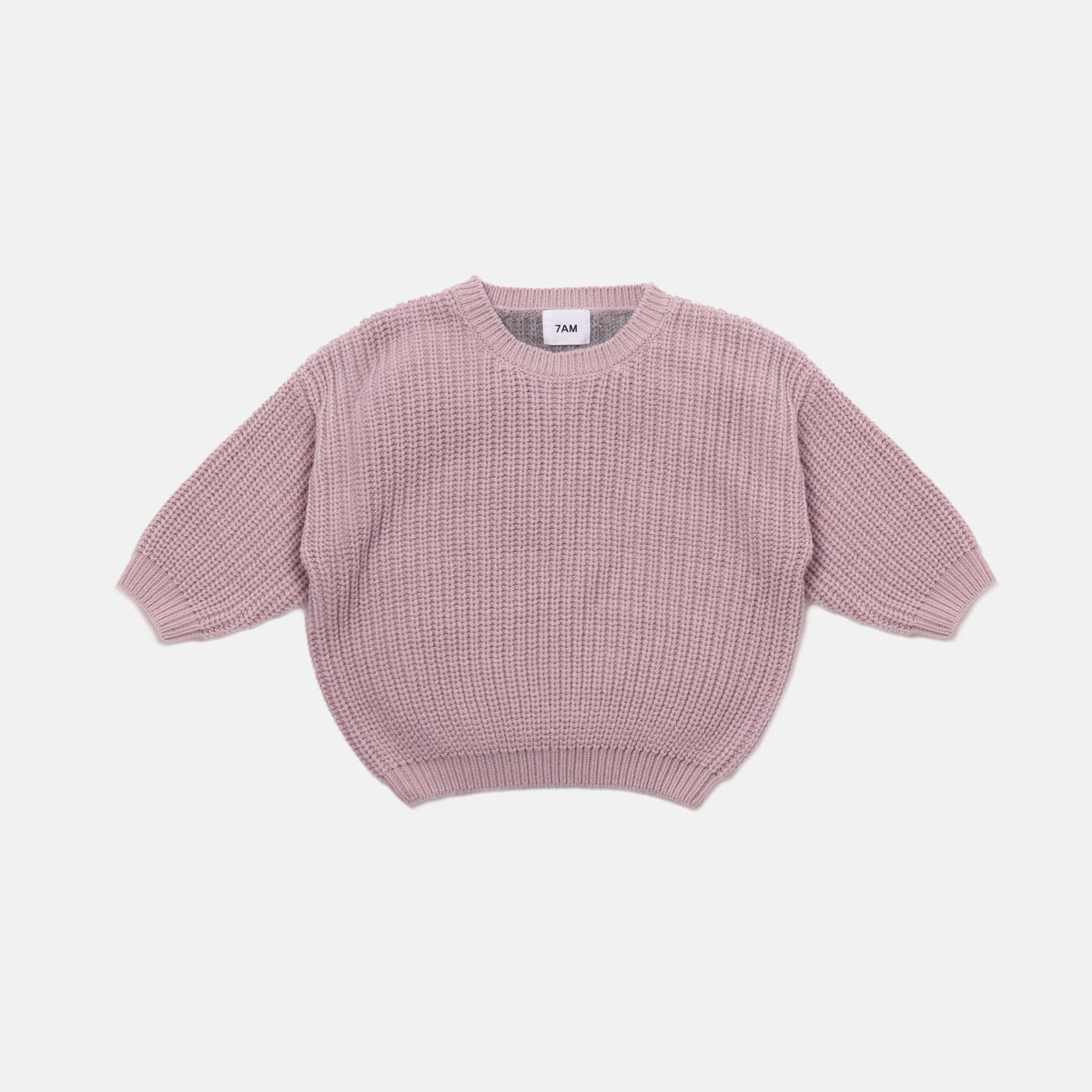 Long Sleeve Sweater Chunky Ash Rose Grey