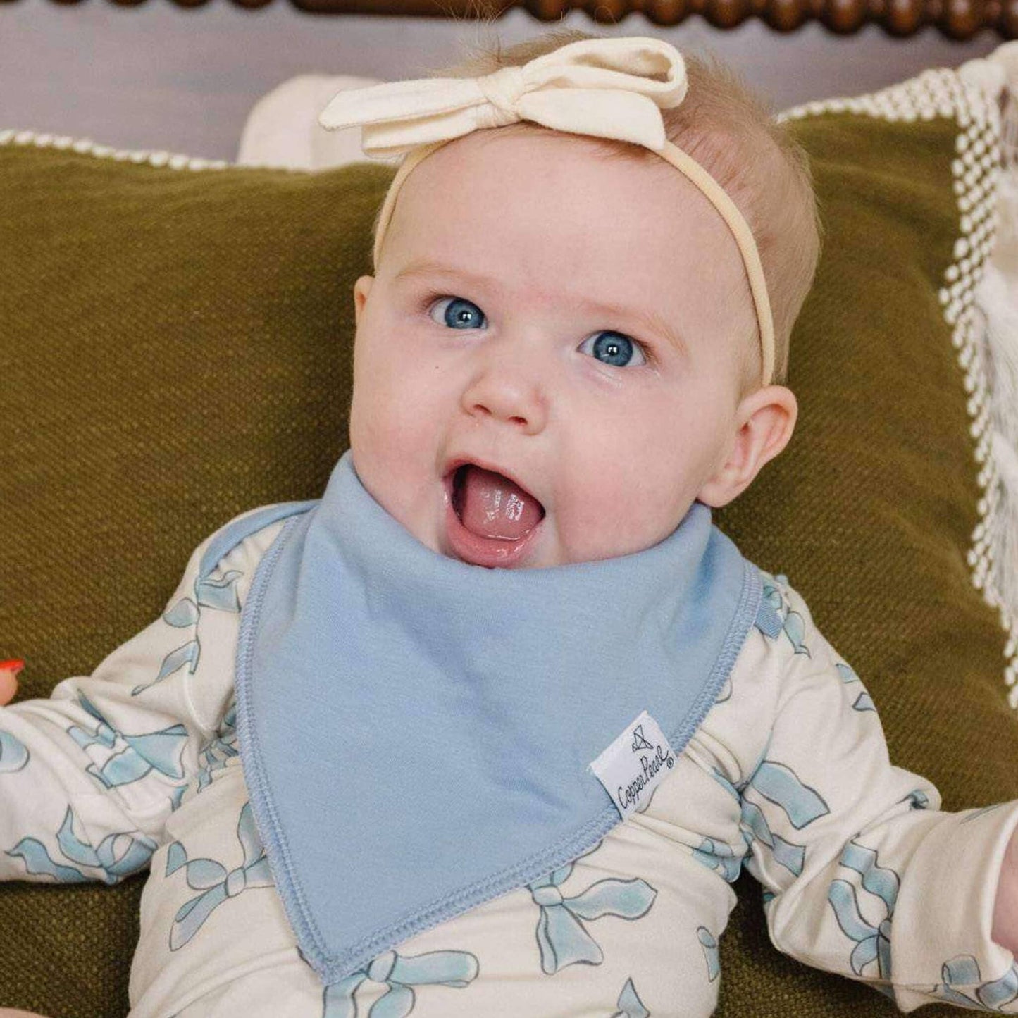 4 PACK BABY BANDANA BIBS || GEMMA IN TAN