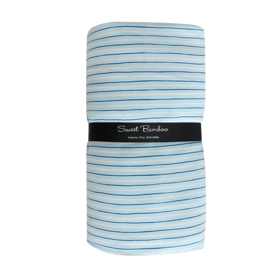 TODDLER CLOUD BLANKET || BLUE STRIPE