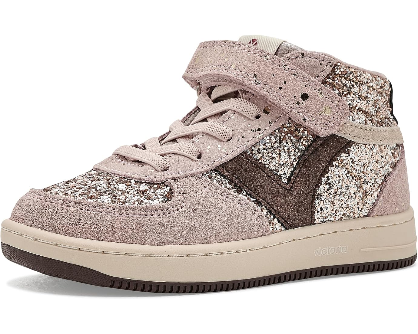 TIEMPO METALLIC & GLITTER STRAP SNEAKERS