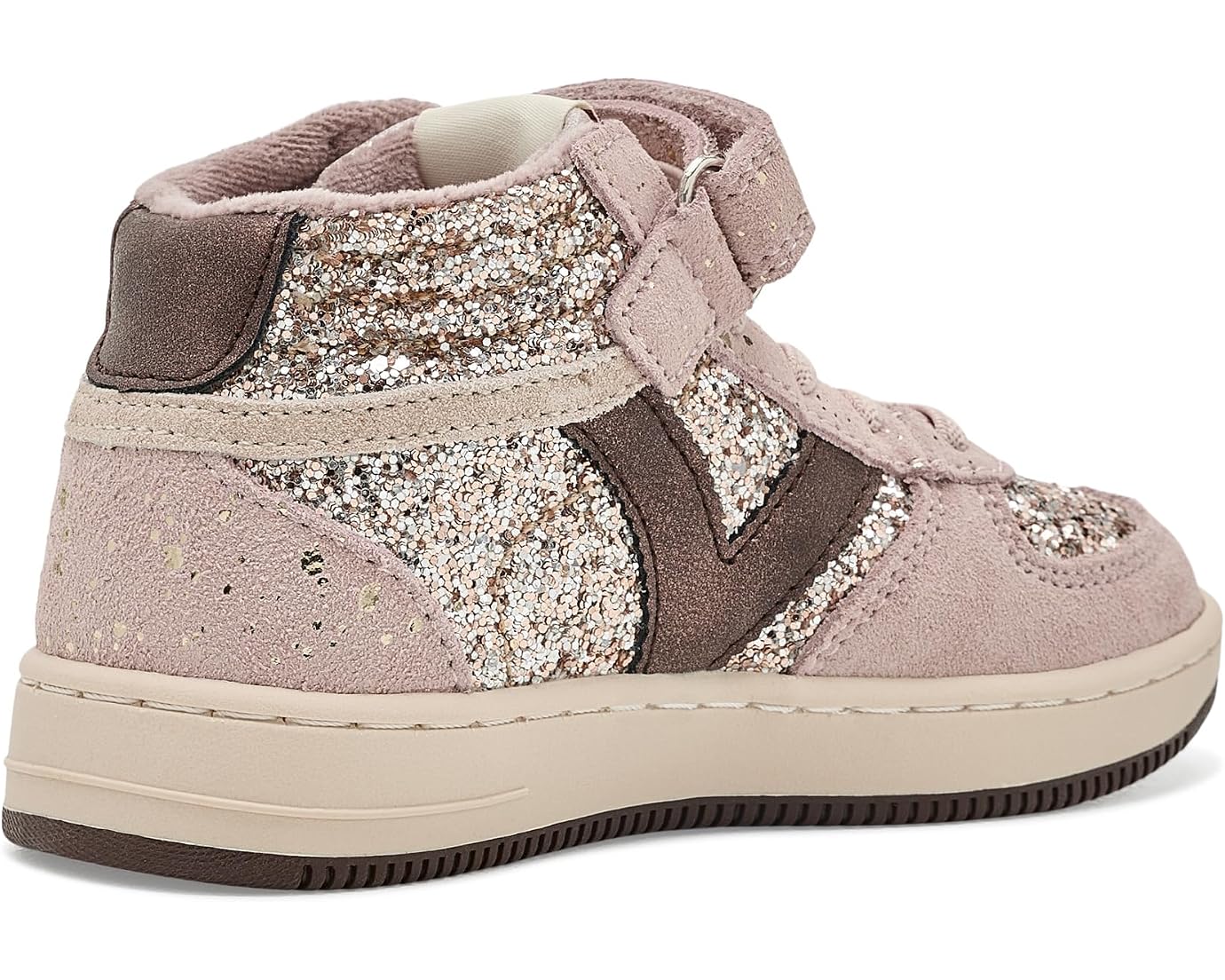 TIEMPO METALLIC & GLITTER STRAP SNEAKERS