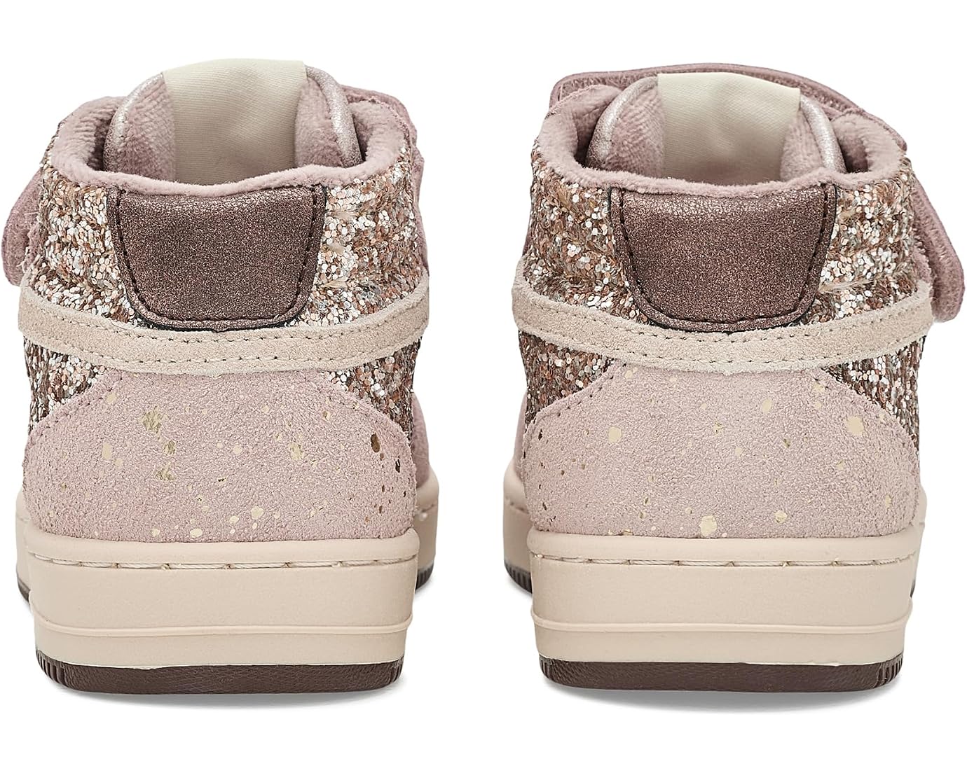TIEMPO METALLIC & GLITTER STRAP SNEAKERS