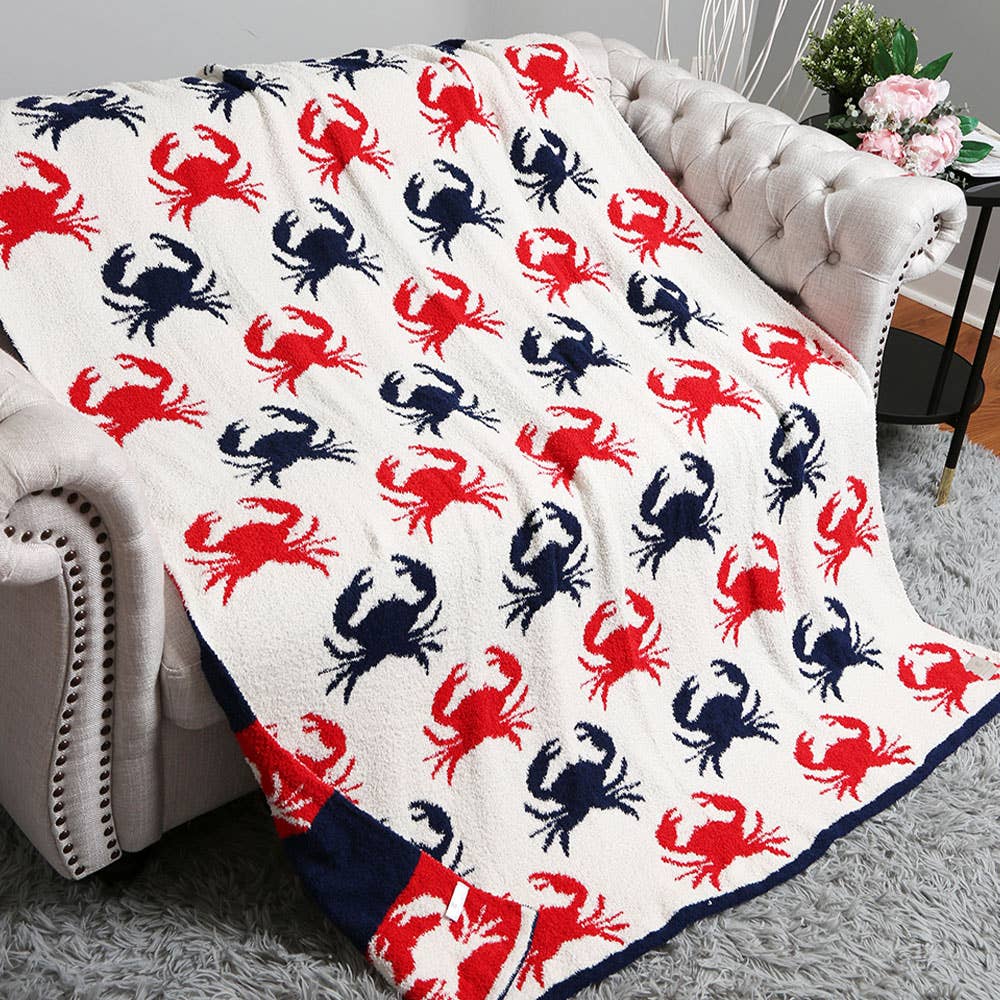 REVERSIBLE THROW BLANKET || CRAB