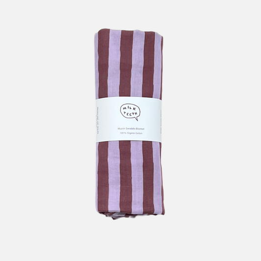 Organic Muslin Swaddle - Purple