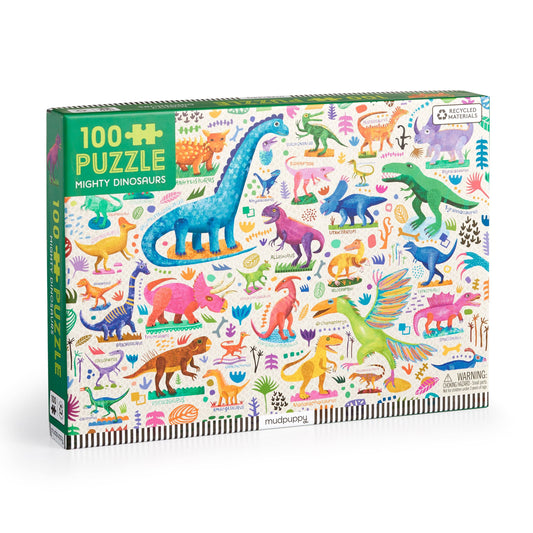 MIGHTY DINOSAURS 100 PIECE PUZZLE