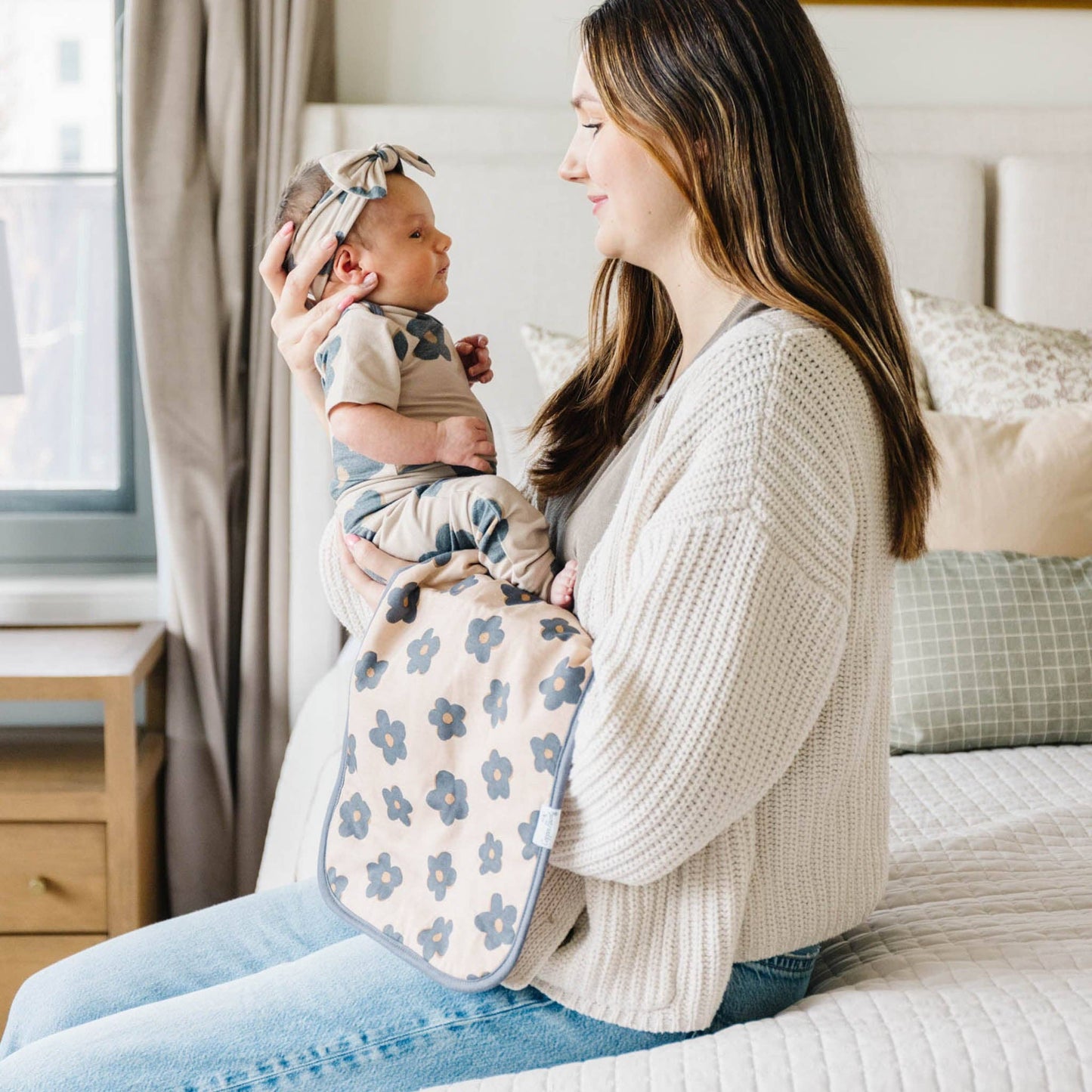 3 PACK PREMIUM BURP CLOTHS || GEMMA IN TAN