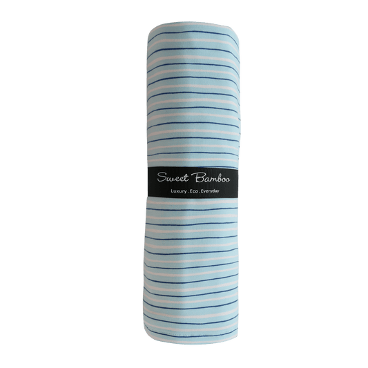 SWADDLE BLANKET || BLUE STRIPE