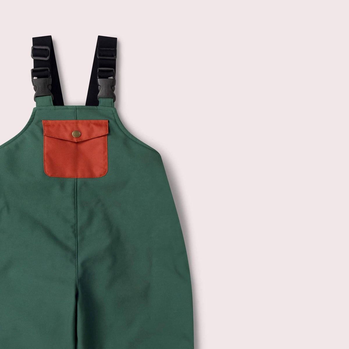 RECYCLED LINED WATERPROOF DUNGAREES || OLIVE