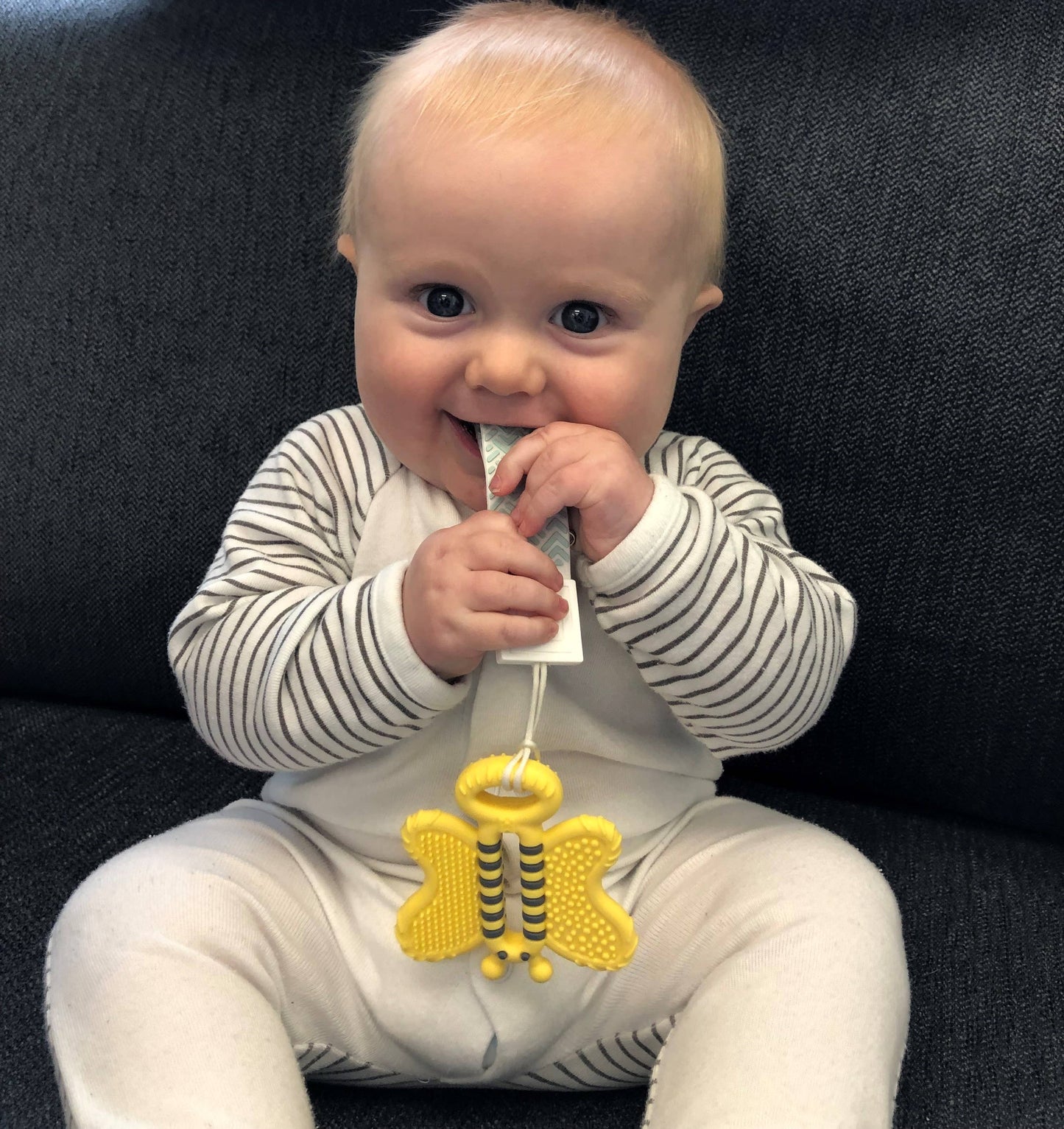 TOOTH BRUSH TEETHER || PINK BUTTERFLY