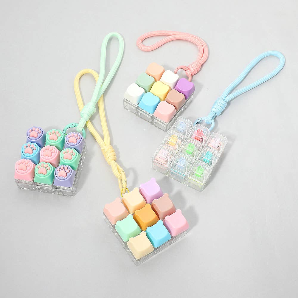 CUBE KEYBOARD BAG CHARM || MULTI COLOR