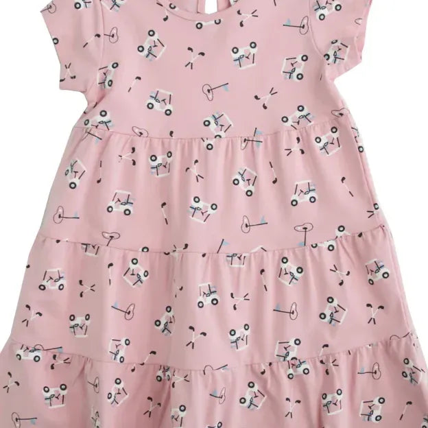 GIRLS MULTI TIER DRESS || PINK GOLF