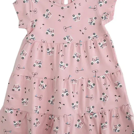 GIRLS MULTI TIER DRESS || PINK GOLF