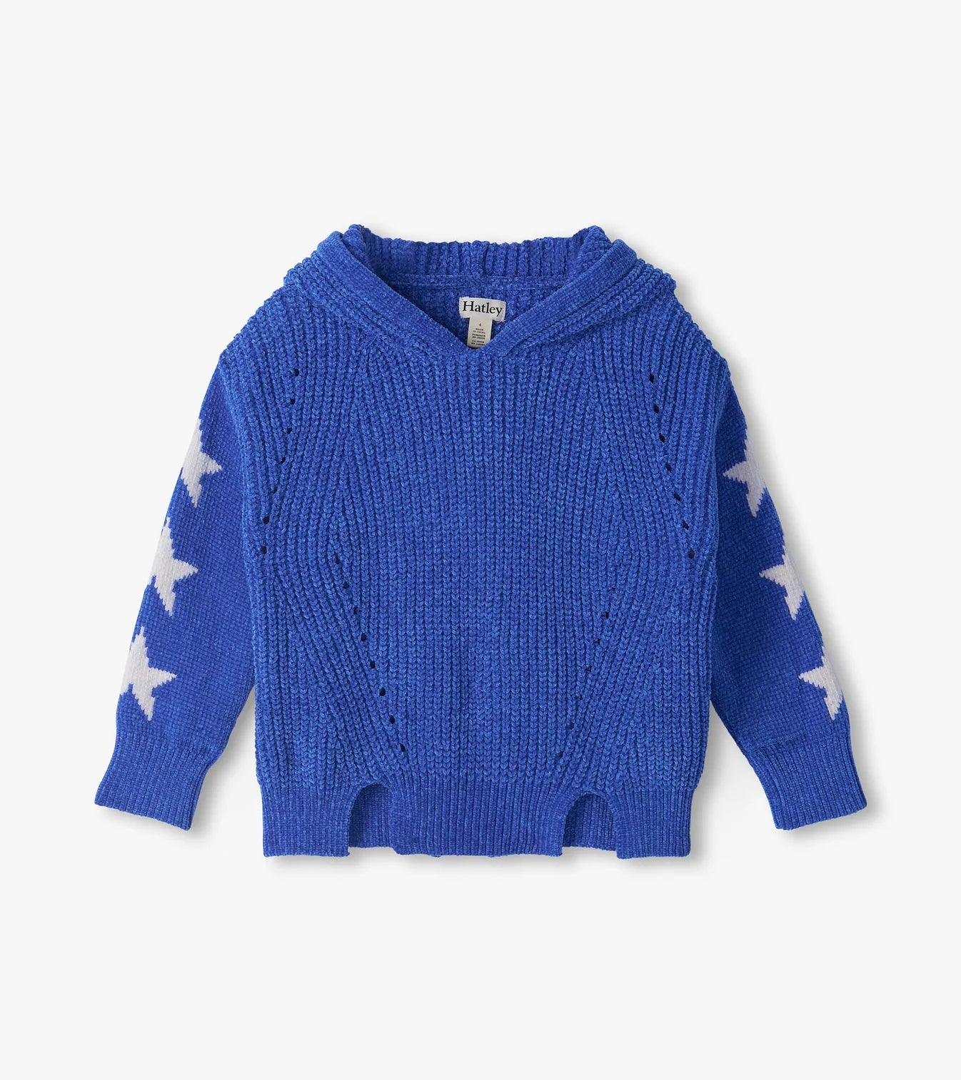 DAZZLING BLUE CHENILLE PULLOVER SWEATER