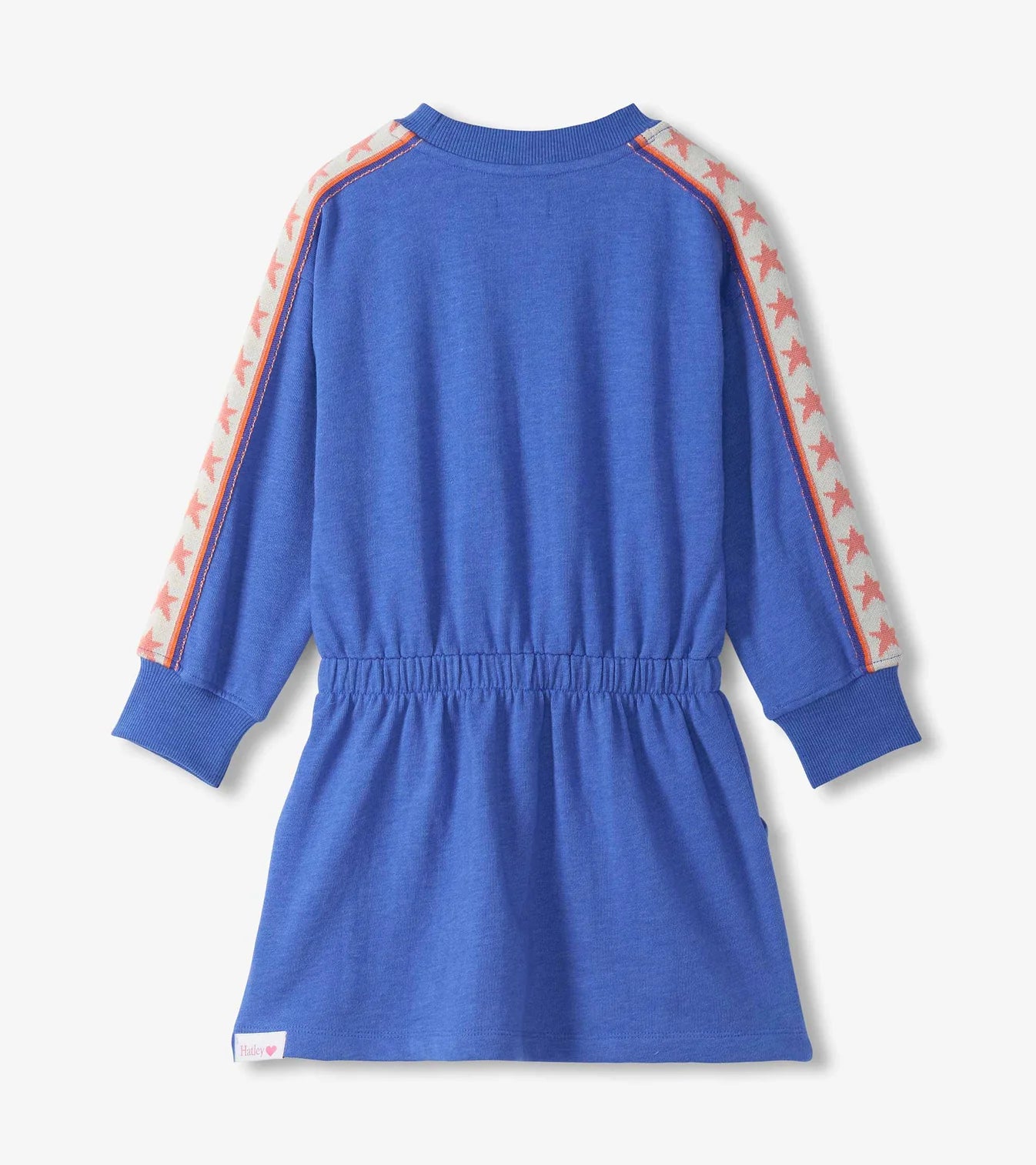 DAZZLING BLUE RIBBON SLEEVE COZY DRESS