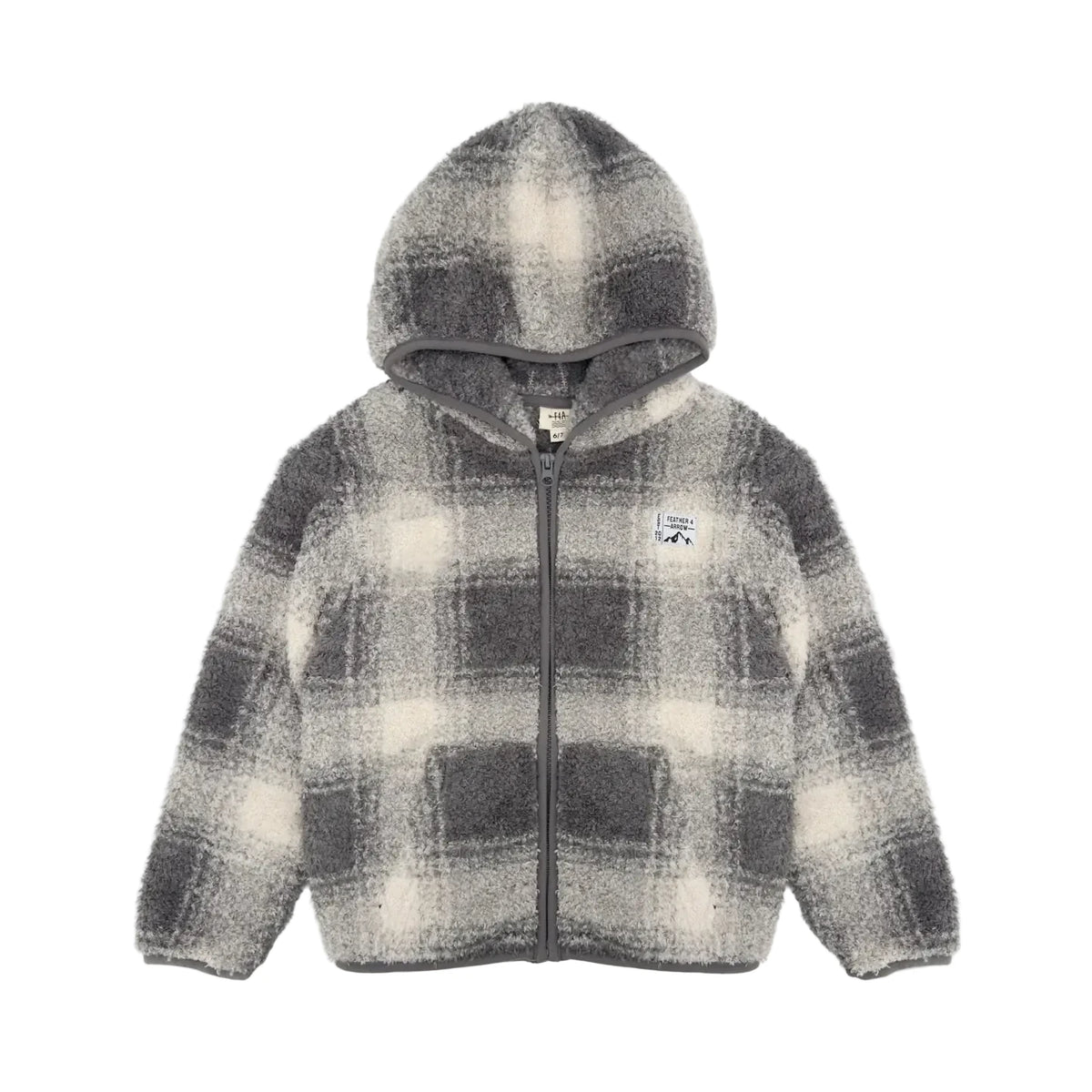ROCKY PLAID JACKET || ASH GREY PLUSH