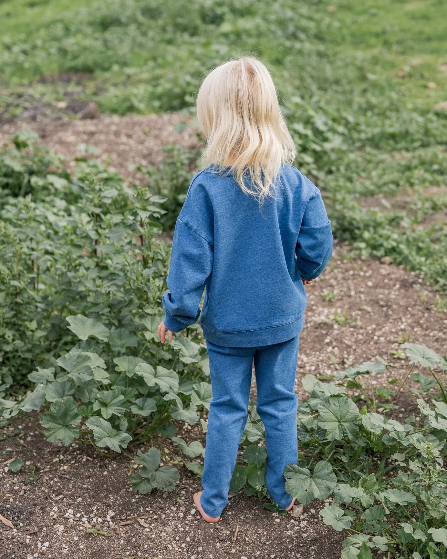 PLAYTIME KNIT DENIM SET || BLUE JEAN