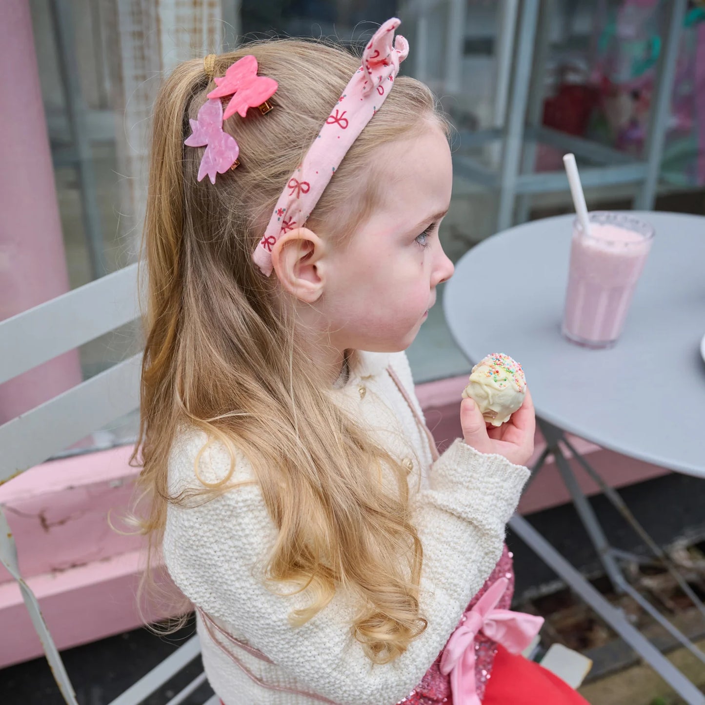 PRETTY IN PINK ACETATE BOW CLIPS