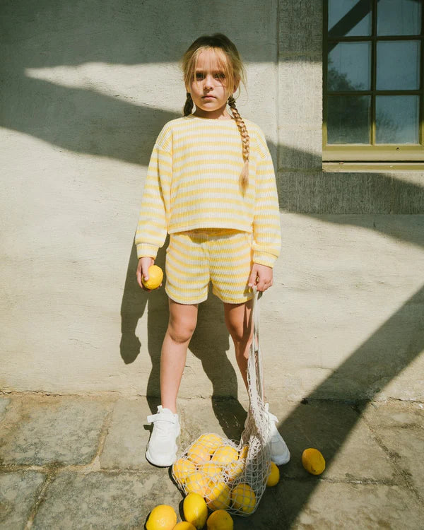 STRIPED SHORTS || YELLOW & WHITE