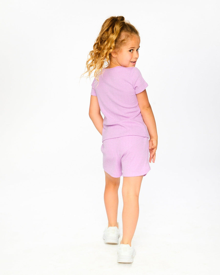 CRINKLE JERSEY T-SHIRT || LILAC