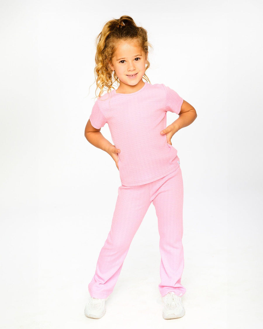 CRINKLE JERSEY LEGGING || PINK
