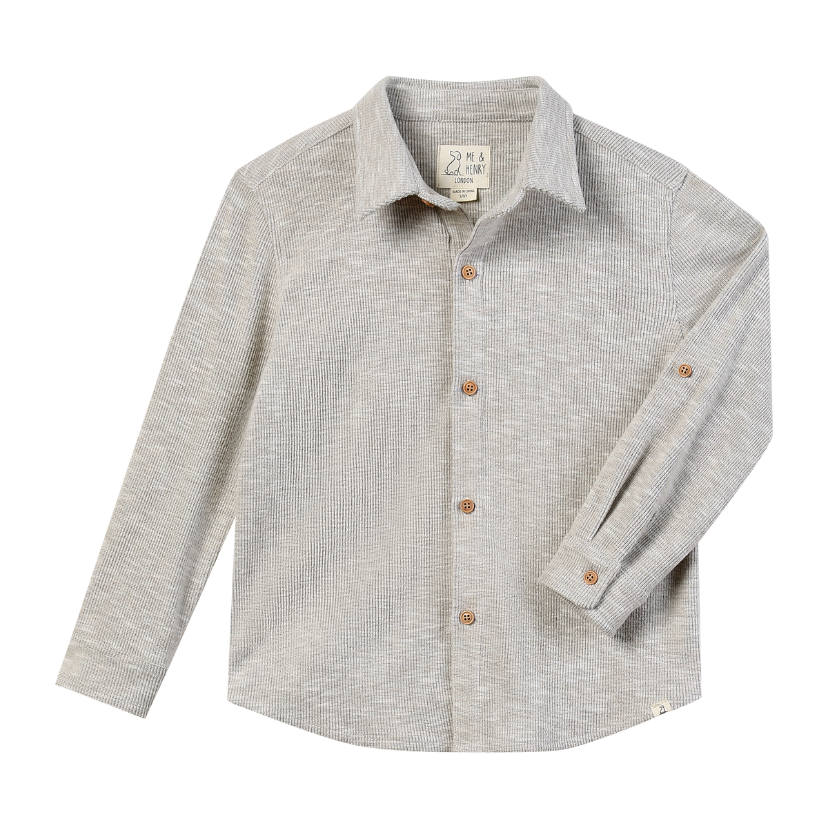 COLUMBIA Heathered Beige Rib Jersey Shirt
