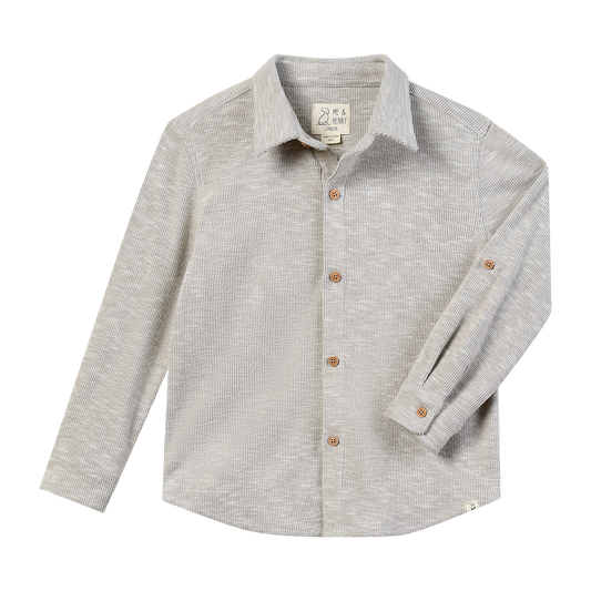 COLUMBIA Heathered Beige Rib Jersey Shirt