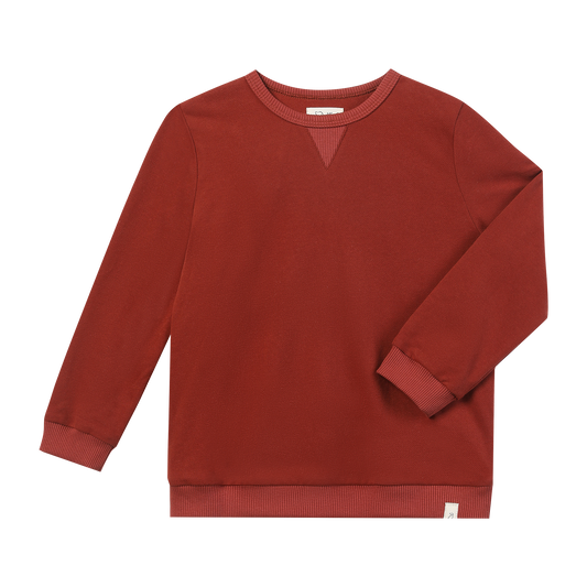 TARQUIN Burgundy Piqué Sweatshirt