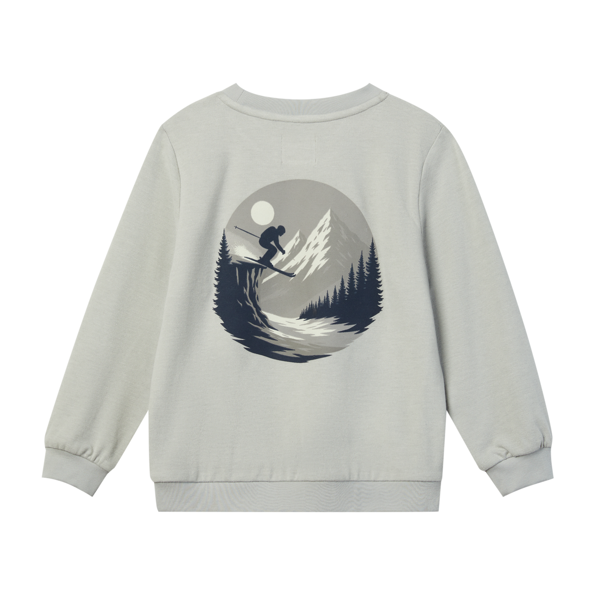 JESTER Grey Ski Back Print Sweatshirt