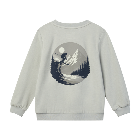 JESTER Grey Ski Back Print Sweatshirt