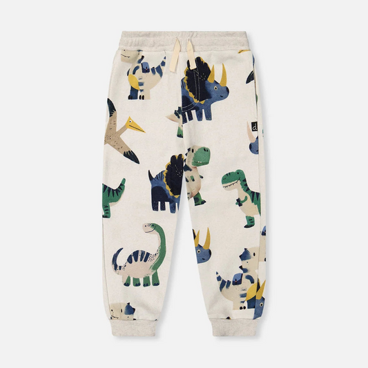 FLEECE DINO PRINTED SWEATPANTS