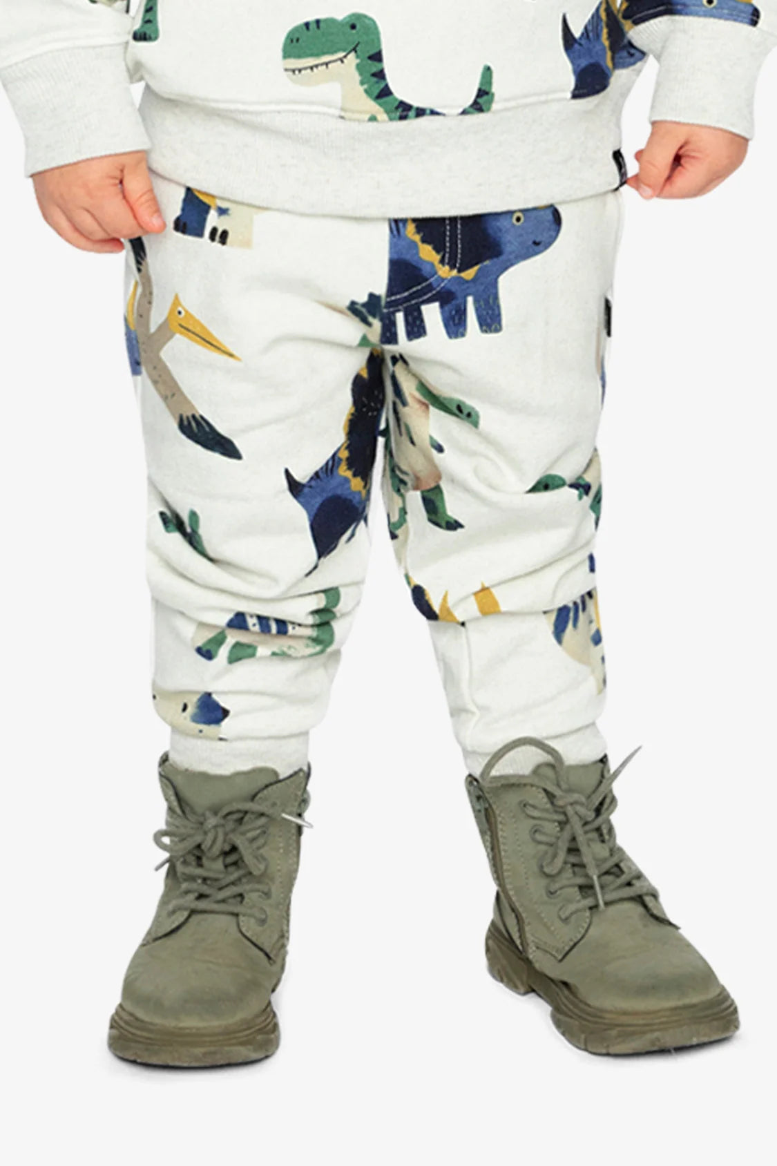 FLEECE DINO PRINTED SWEATPANTS