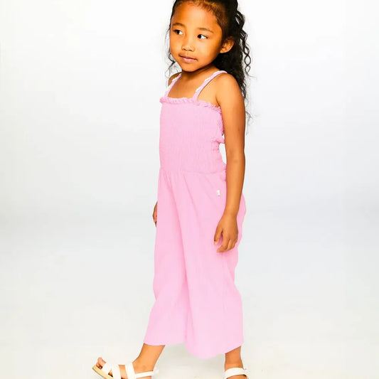 Crinkle Jersey Jumpsuit w/ Smocking