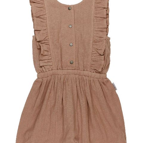 Kids' Organic Muslin Ruffle Jumper - Adobe