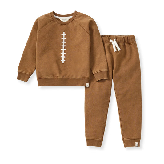 VINTAGE WASH FOOTBALL SWEATSHIRT SET