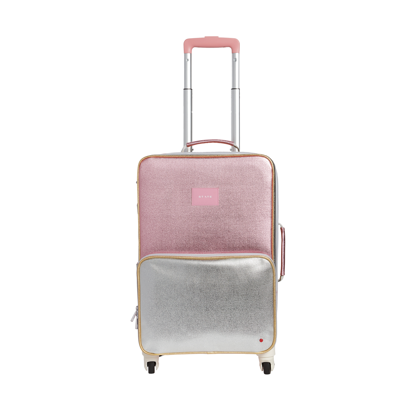 Logan Carry-On Suitcase - Pink/Silver