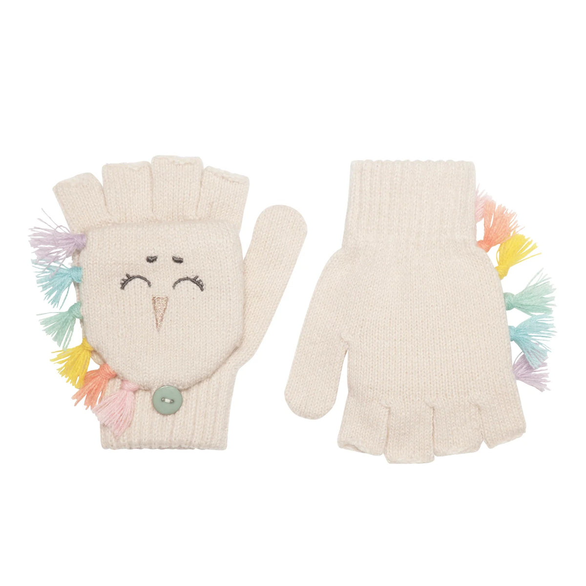RAINBOW UNICORN KNITTED GLOVES