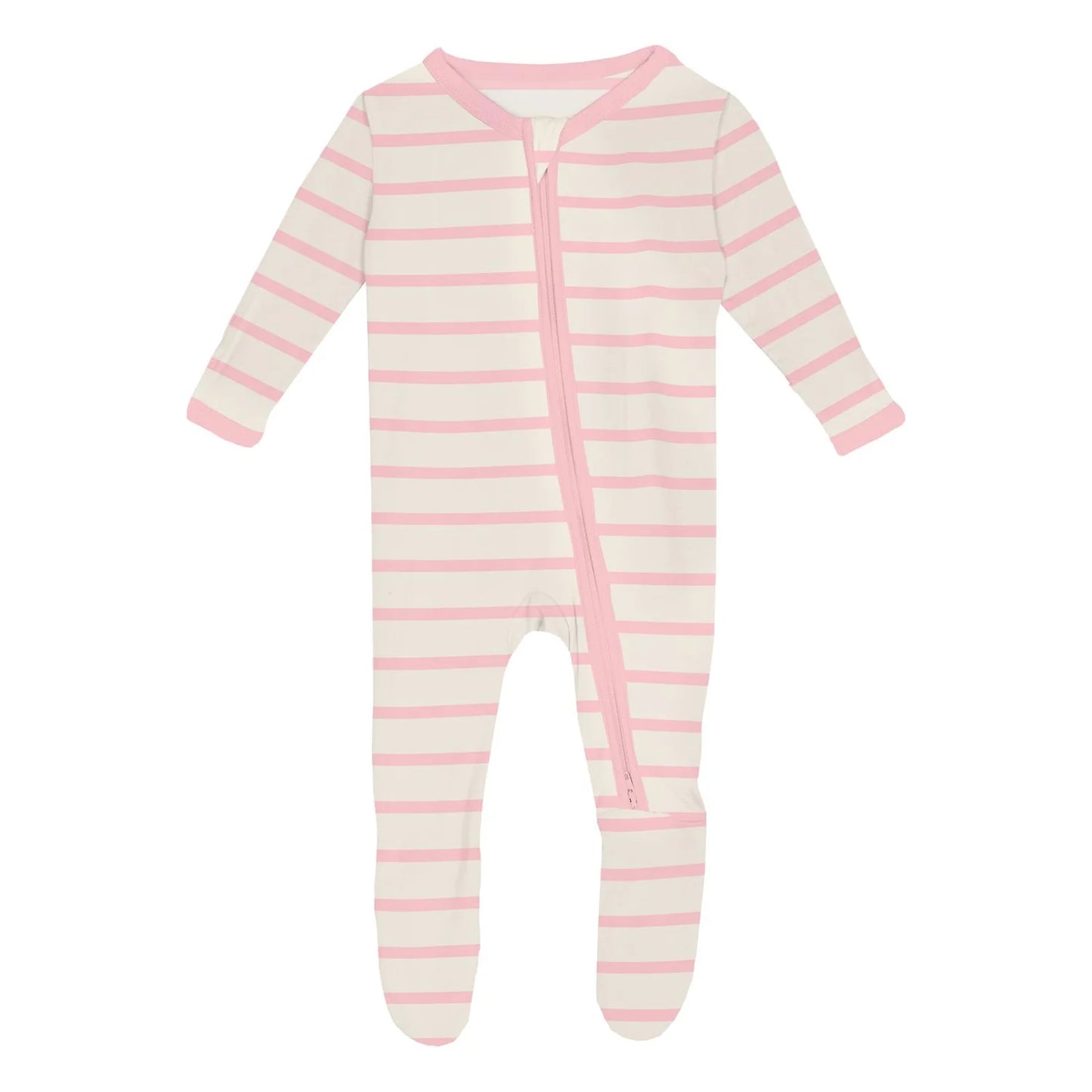 2 WAY ZIPPER FOOTIE || LOTUS SWEET STRIPE