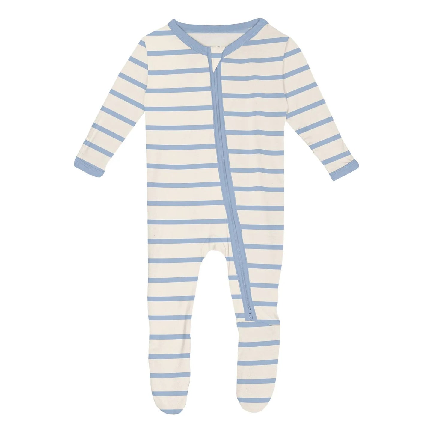 2 WAY ZIPPER FOOTIE || POND SWEET STRIPE