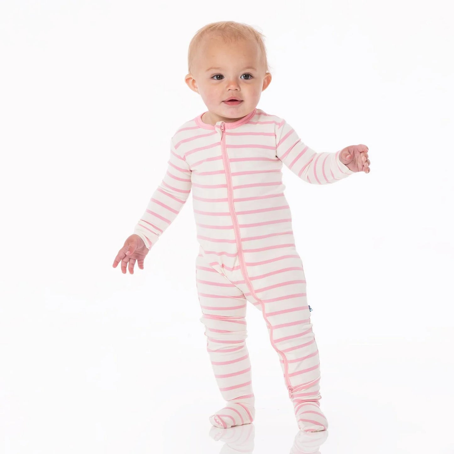 2 WAY ZIPPER FOOTIE || LOTUS SWEET STRIPE