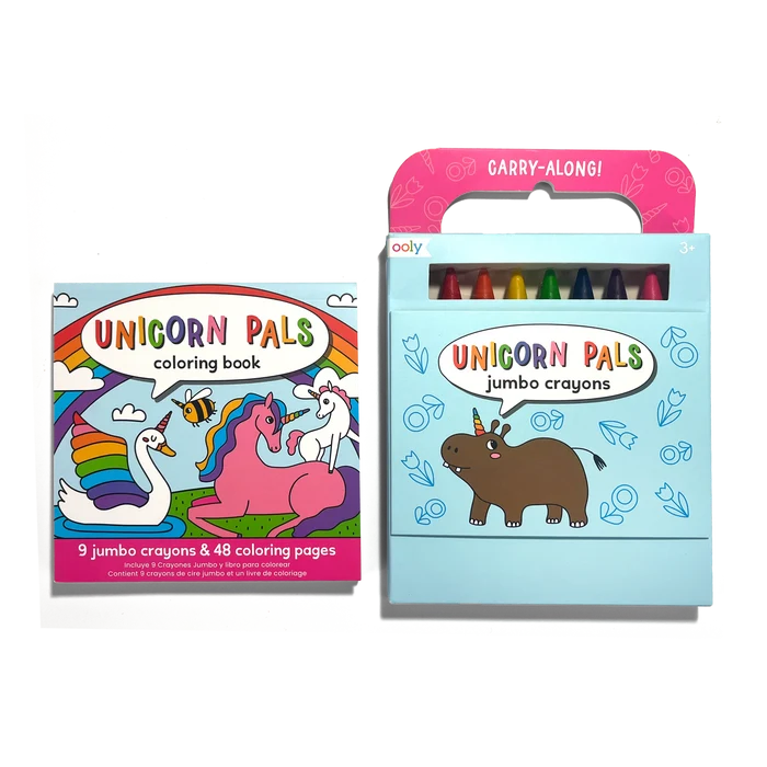 CARRY-ALONG COLORING BOOK SET || UNICORN PALS