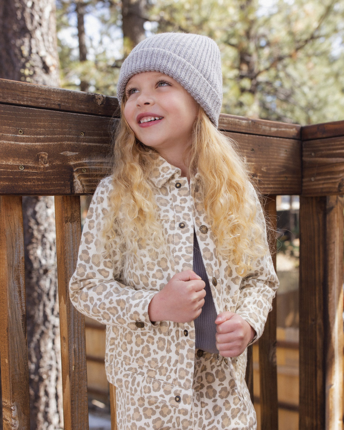 DENIM CHORE COAT || LEOPARD